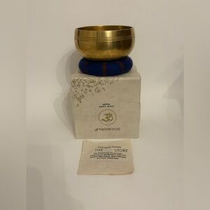 The OHM Store Handmade Singing Bowl New Brass Bronze Gold With Cushion OS